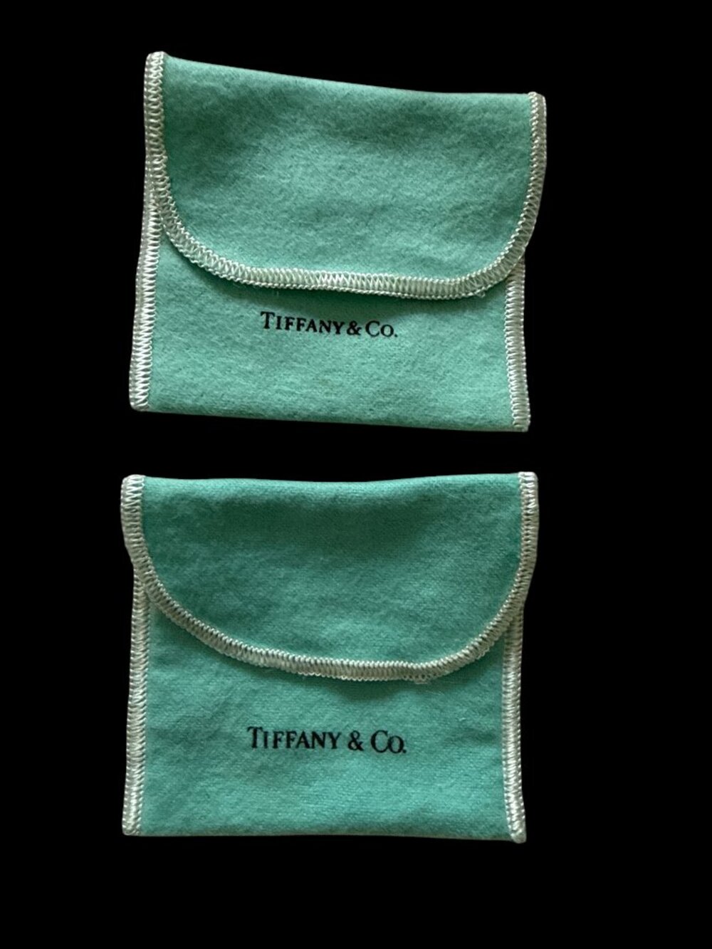 Tiffany & Co Blue Jewelry Storage Pouches Lot of 2 Empty Replacement Bags